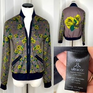 ✨ Ultracor Athleisure Floral Bomber light Jacket